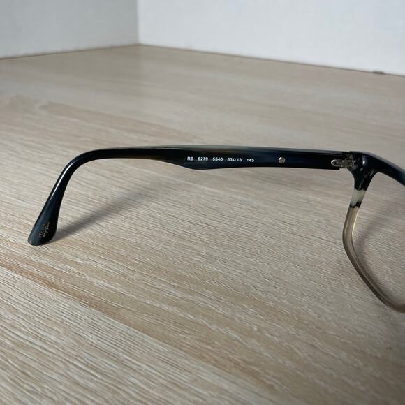 Ray-Ban RB5279 5540 Eyeglasses READ Gray Horn Fade Square Frames Only 53-18-145 - Picture 5 of 11